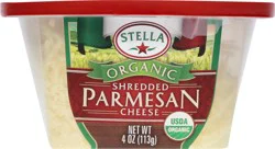 Stella Shredded Organic Parmesan Cheese Cup 4 oz