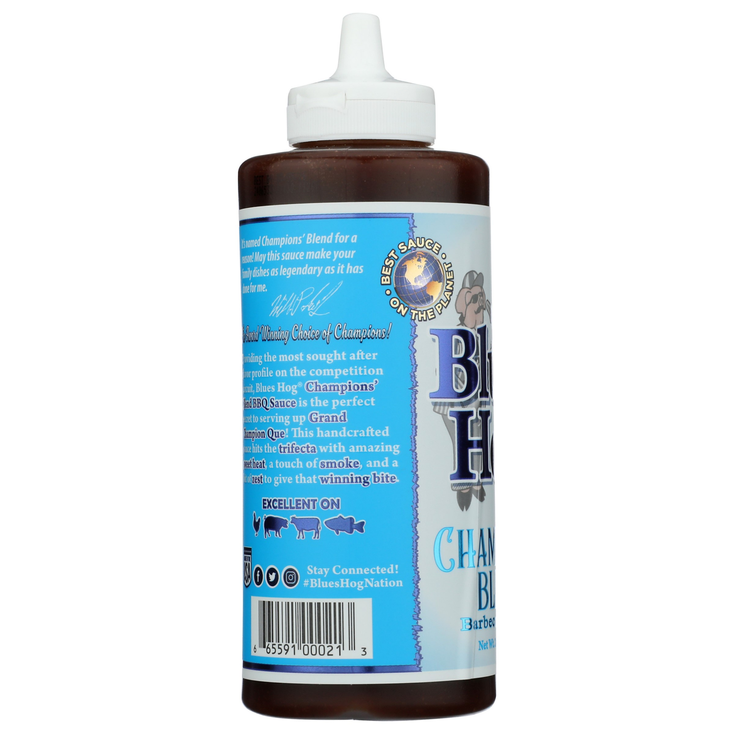 slide 4 of 4, Blues Hog Champions Blend Barbeque Sauce, 24 oz