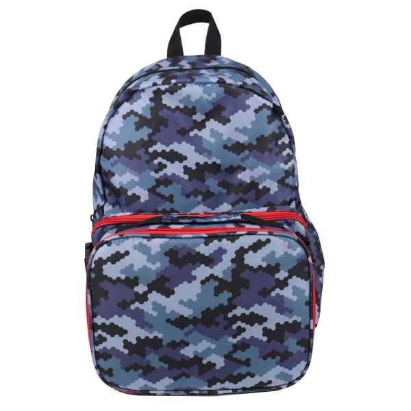 slide 2 of 10, Office Depot® Brand School Backpack and Lunch Box Set, Gray Camouflage, 1 ct