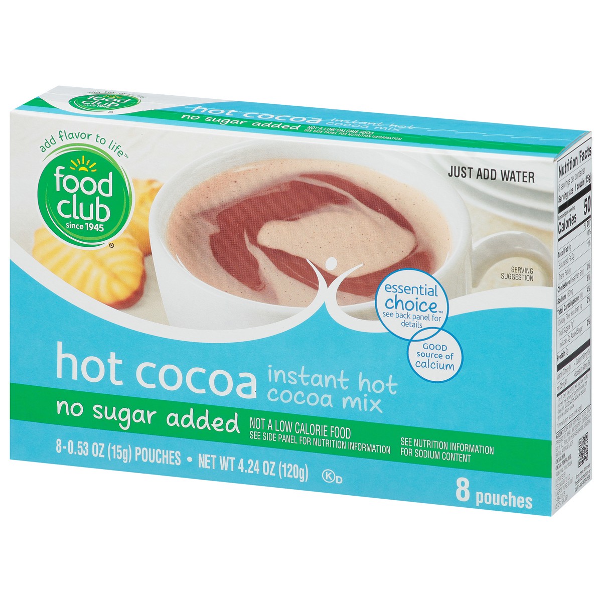 slide 2 of 14, Food Club Essential Choice Instant Hot Cocoa Mix - 8 ct, 8 ct