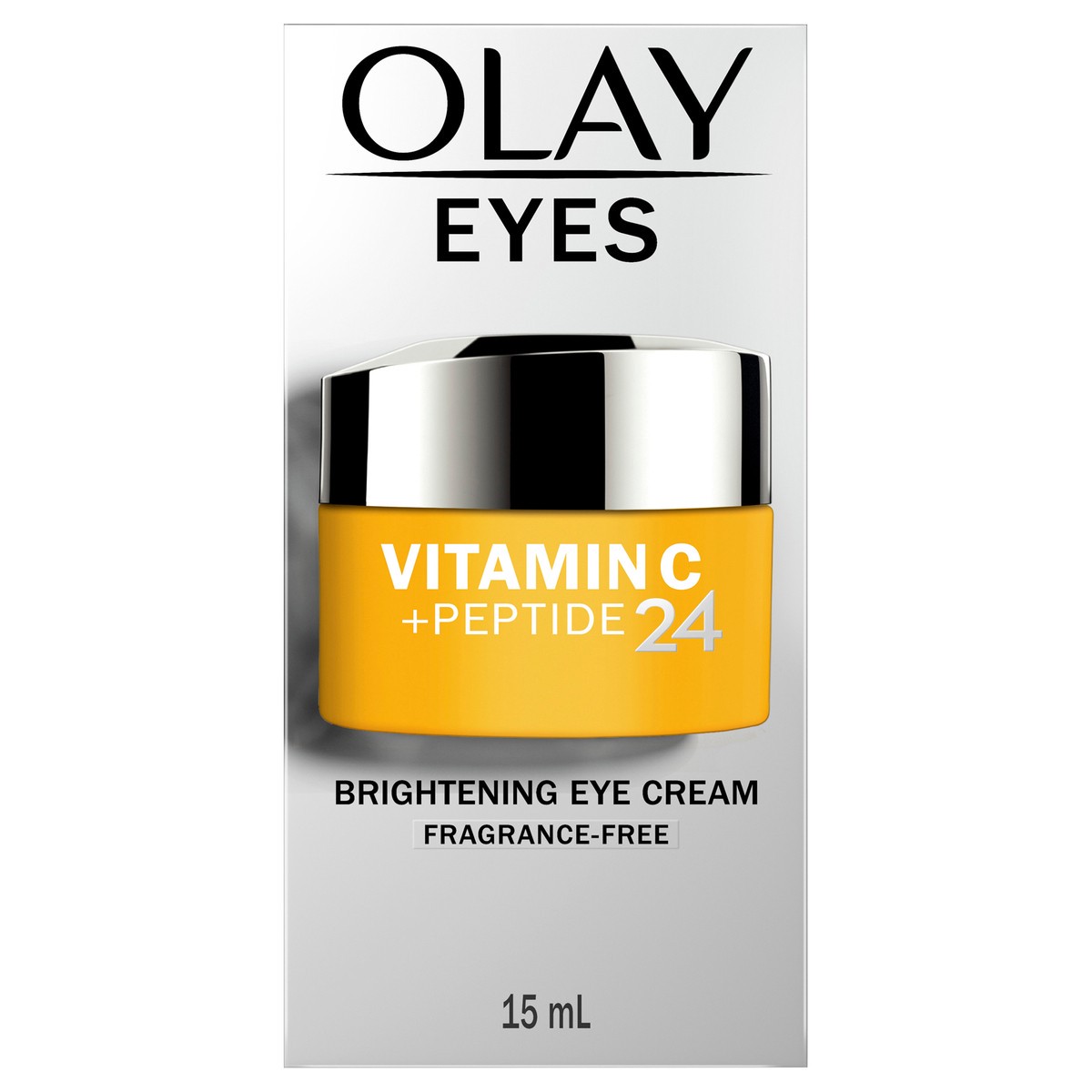 slide 1 of 22, Olay Vitamin C + Peptide 24 Eye Cream, Fragrance-Free, 0.5 oz, 15 ml