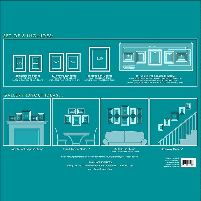 slide 2 of 4, Swing Design Frame Gallery - Espresso, 5 ct