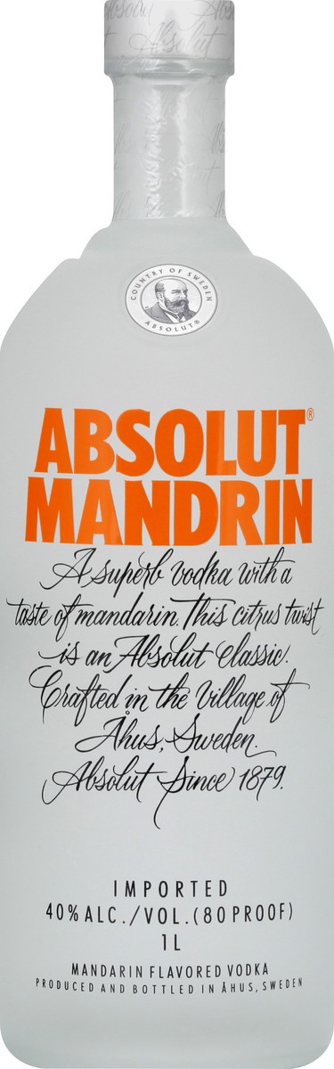 slide 1 of 21, Absolut Mandrin Vodka, 1 liter