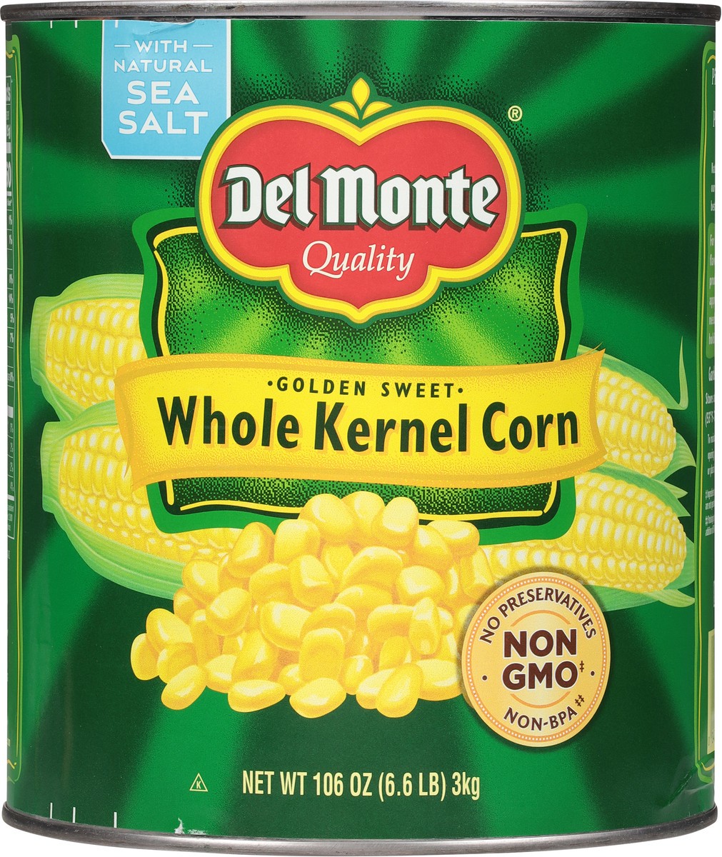 slide 4 of 9, Del Monte Whole Golden Sweet Kernel Corn 106 oz, 106 oz