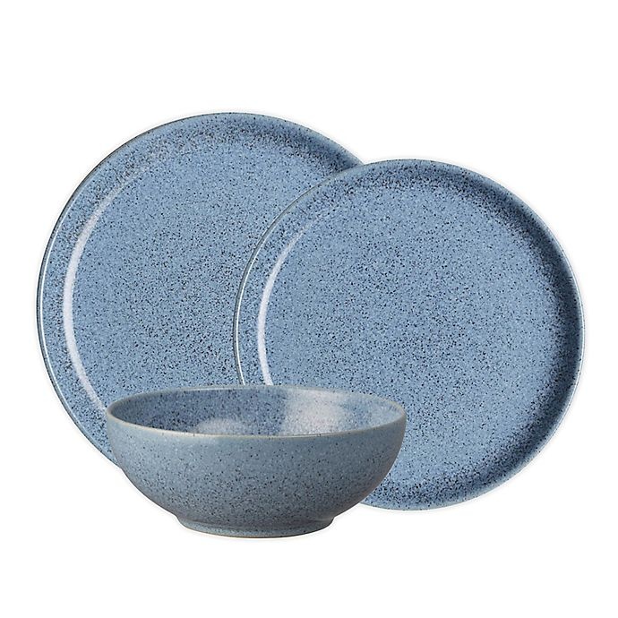 slide 1 of 6, Denby Studio Blue Dinnerware Set - Flint, 12 ct