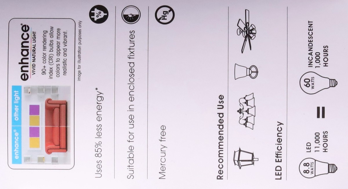 slide 11 of 14, Feit Electric Enhance 8.8 Watts LED Bright White Bulbs 4 ea, 4 ct