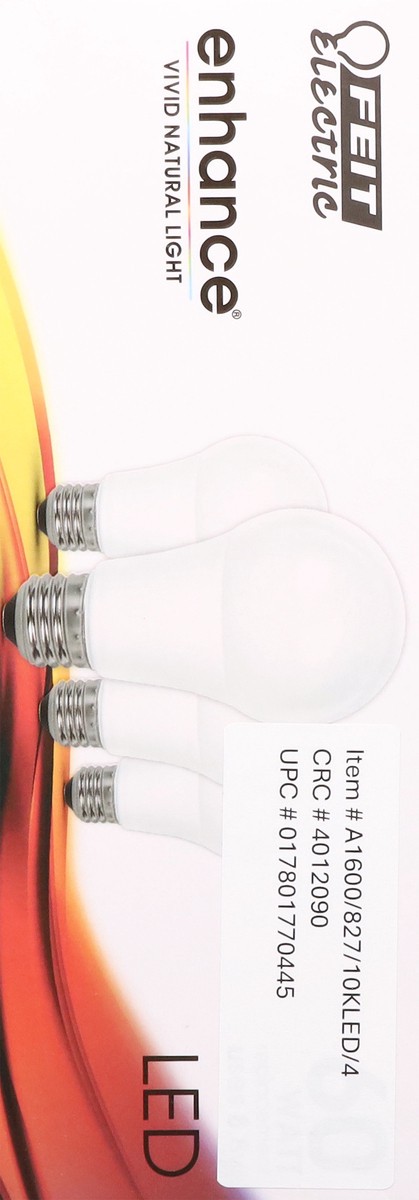 slide 9 of 14, Feit Electric Enhance 8.8 Watts LED Bright White Bulbs 4 ea, 4 ct