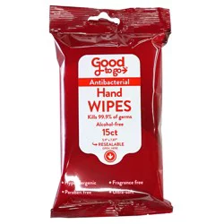 Good to Go Antibacterial Hand Wipes 15 ea