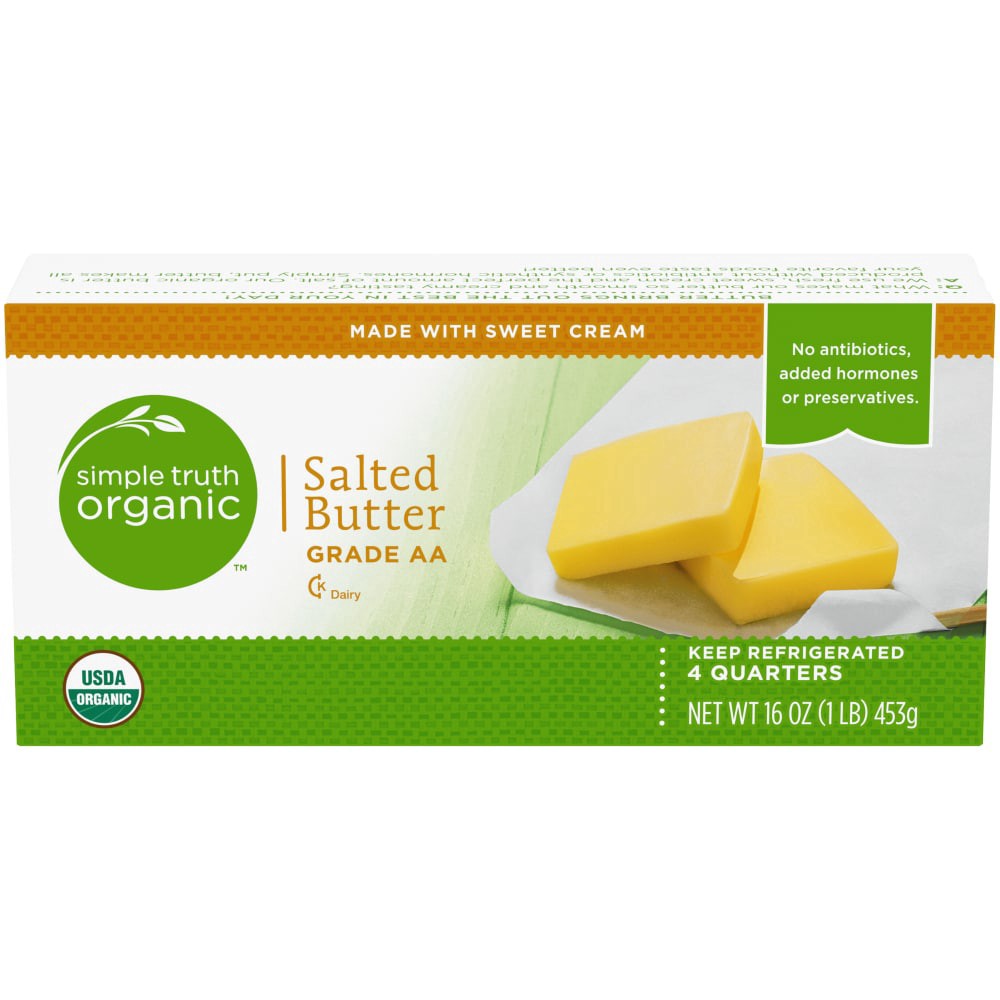 slide 3 of 3, Simple Truth Organic Salted Butter, 16 oz