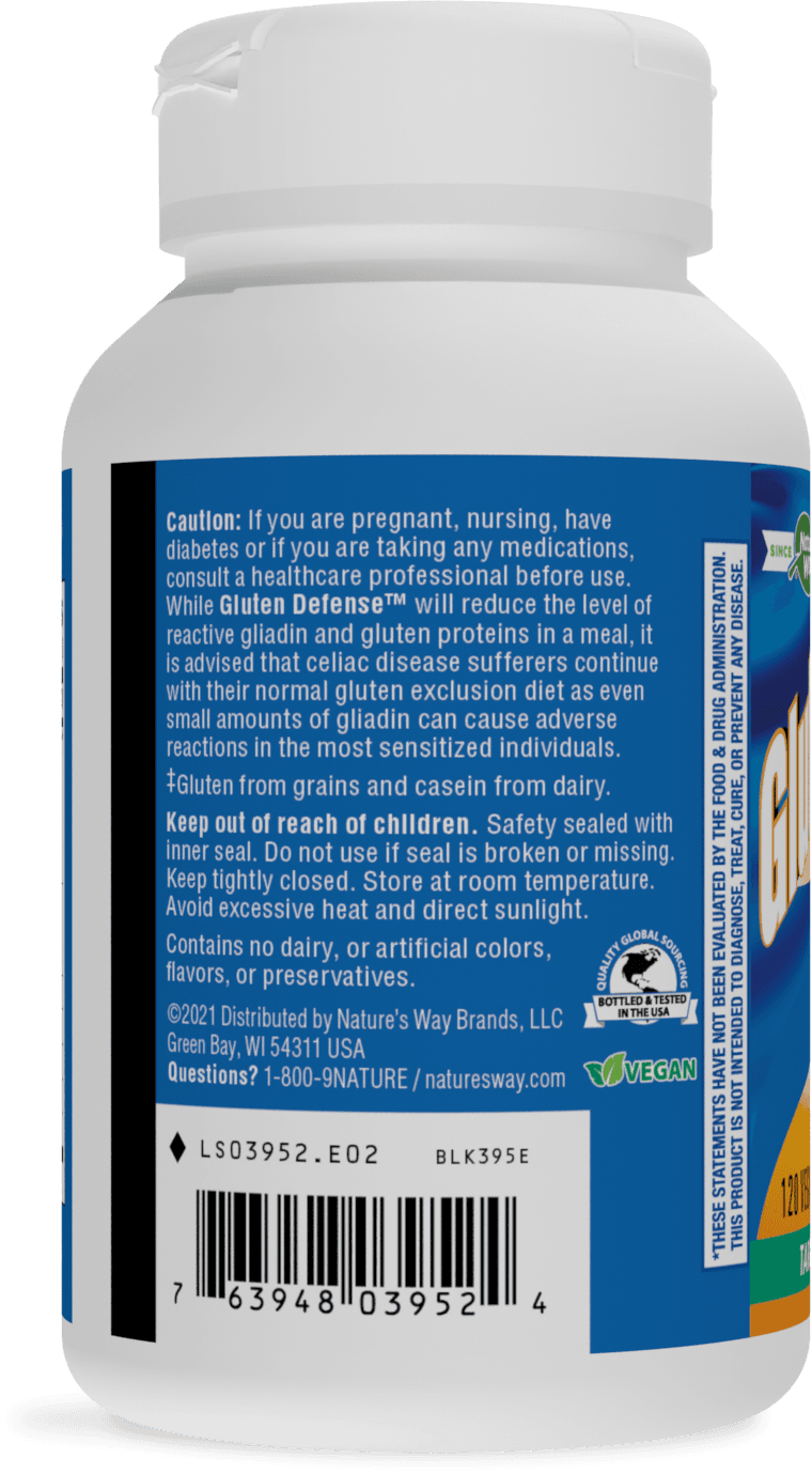 slide 2 of 4, Nature's Way Gluten Defense, Helps Digest Wheat and Dairy * **, Vegan, 120 Capsules, 120 ct