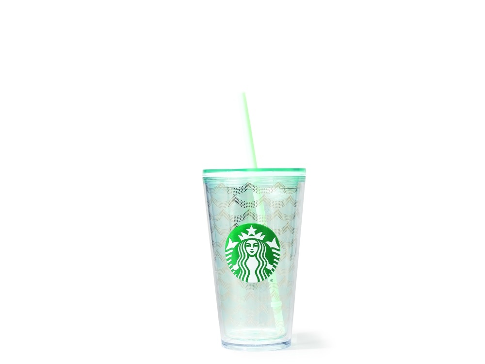 slide 1 of 1, Starbucks Cold Cup Gold Geo Scale, 16 oz