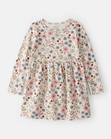 Carter's Toddler Girl Floral Long-Sleeve Knit Dress - Cream 4T 1 ct | shipt Carter's Toddler Girl Floral Long-Sleeve Knit Dress - Cream 4T 1 ct | shipt