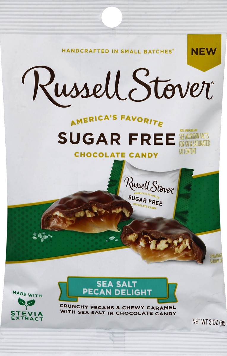 slide 3 of 6, Russell Stover Sugarfree Seasalt Pecan Deligh, 3 oz