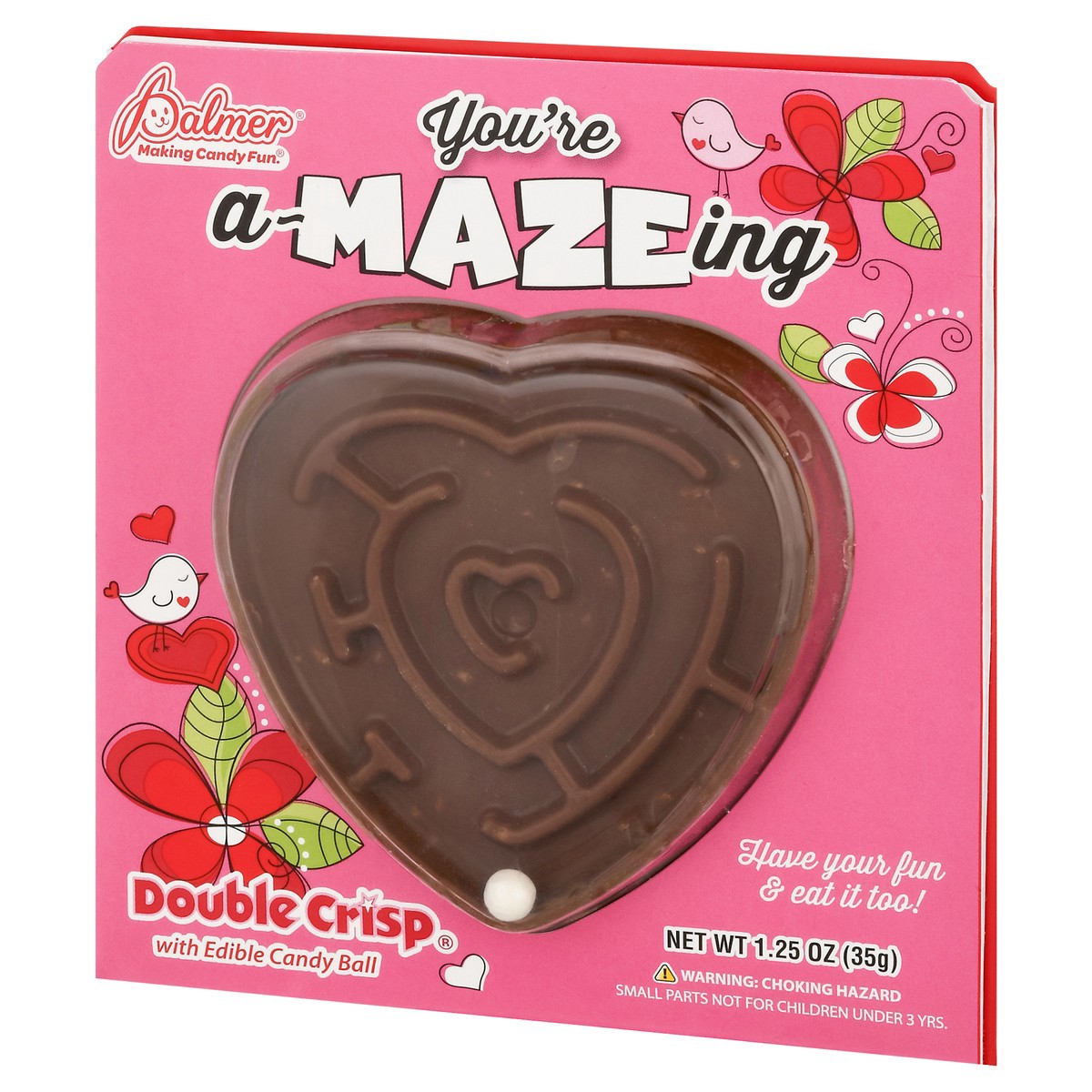 slide 10 of 14, Palmer Valentine You A-Maze Me Double Crisp Chocolate Heart - 1.25 oz, 1.25 oz