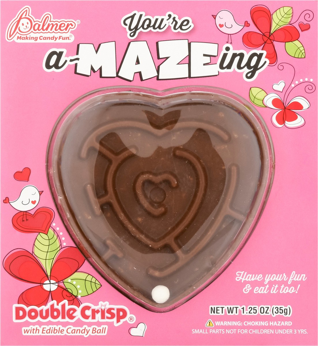 slide 2 of 14, Palmer Valentine You A-Maze Me Double Crisp Chocolate Heart - 1.25 oz, 1.25 oz