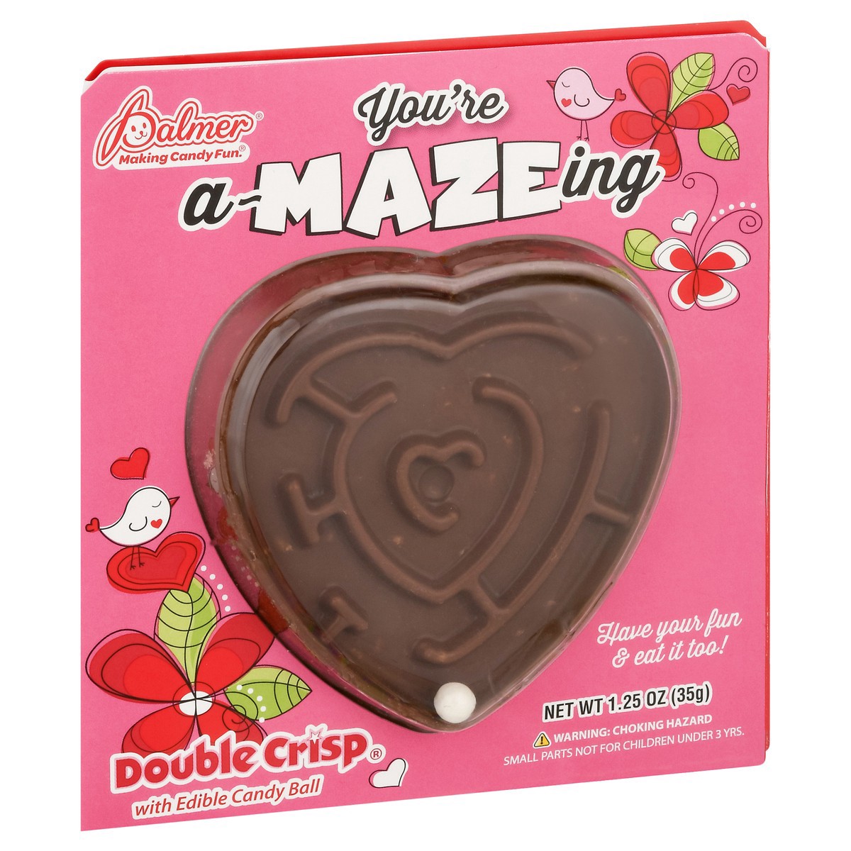 slide 13 of 14, Palmer Valentine You A-Maze Me Double Crisp Chocolate Heart - 1.25 oz, 1.25 oz