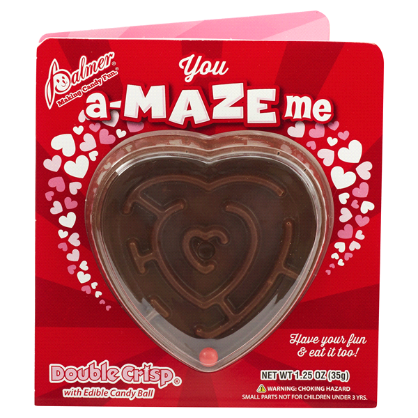 slide 1 of 1, Palmer Valentine You A-Maze Me Double Crisp Chocolate Heart, 1.25 oz