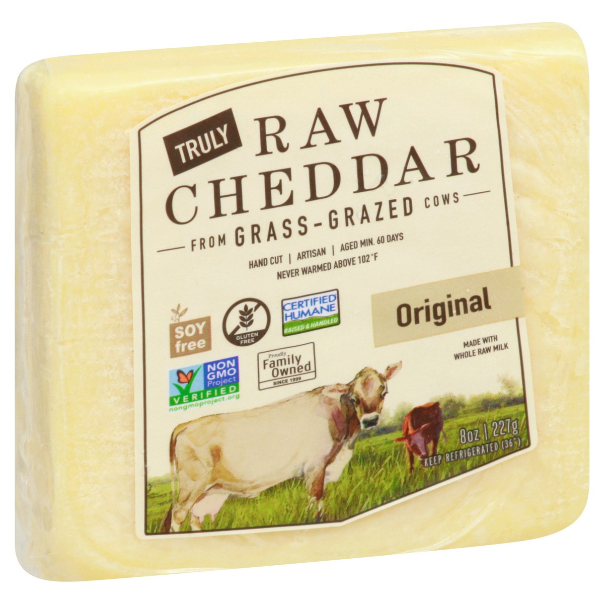 slide 11 of 13, Truly Original Raw Cheddar Cheese 8 oz, 8 oz