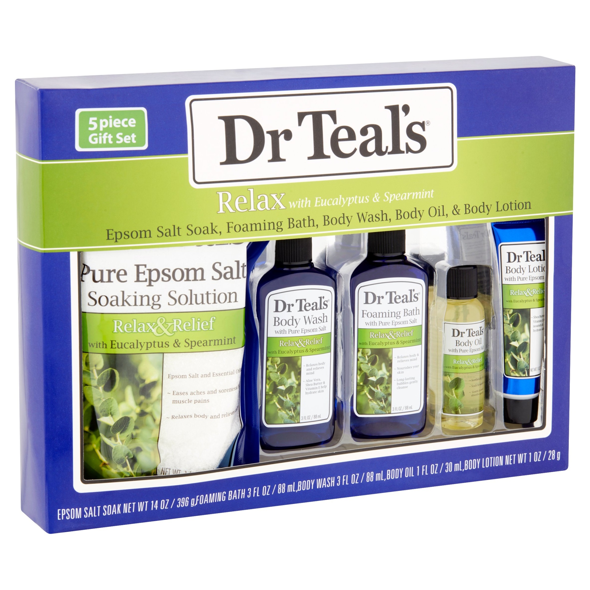 slide 1 of 1, Dr. Teal's Relax with Eucalyptus & Spearmint Gift Set, 1 ct