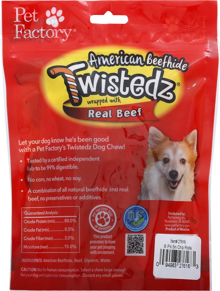 slide 5 of 9, Pet Factory Twistedz W/Beef, 8 ct