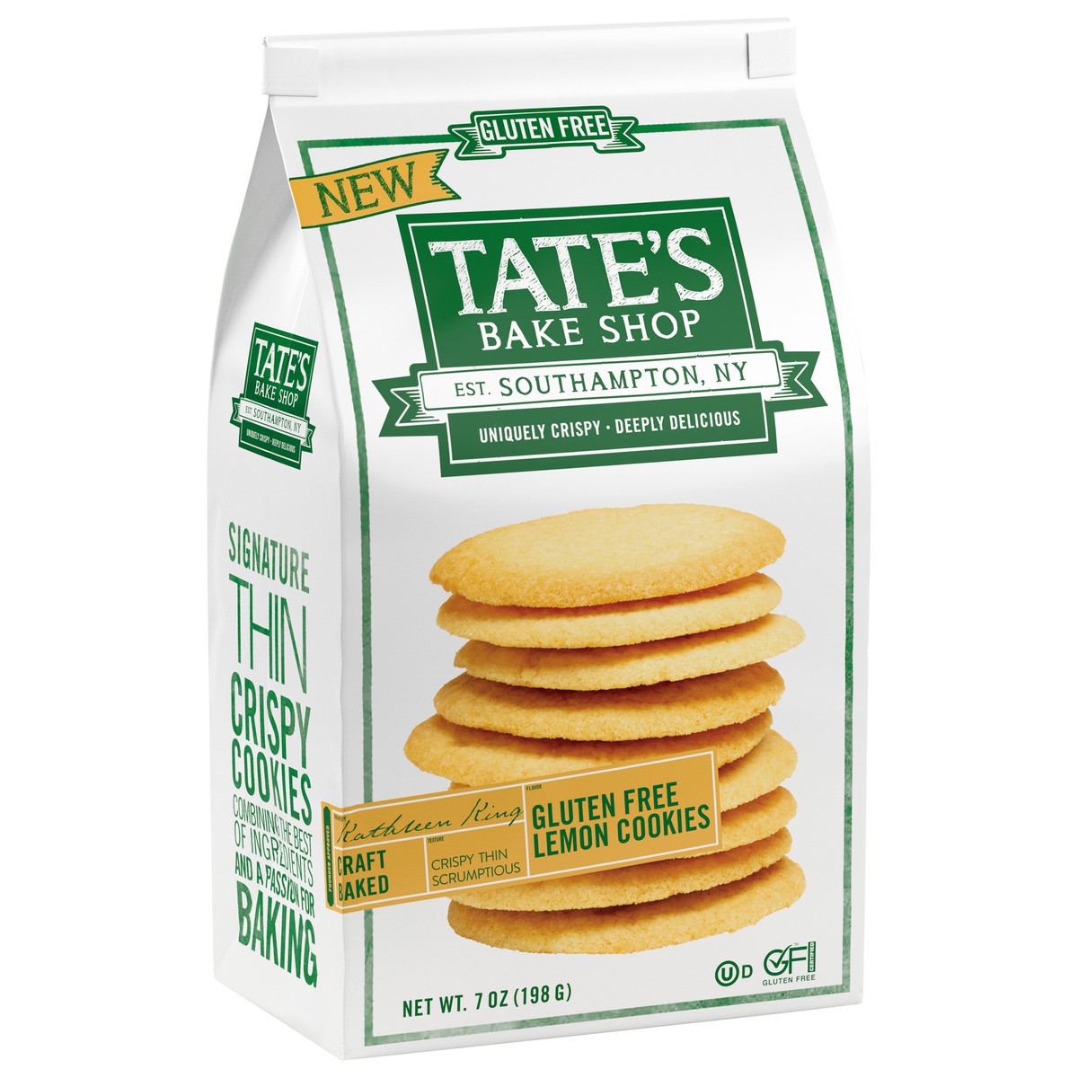 slide 3 of 8, Tate's Bake Shop Gluten Free Lemon Cookies, Gluten Free Cookies, 7 oz