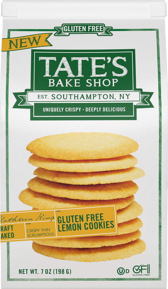 slide 7 of 8, Tate's Bake Shop Gluten Free Lemon Cookies, Gluten Free Cookies, 7 oz