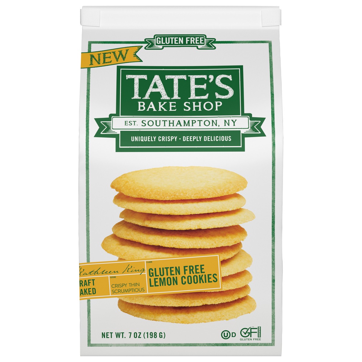 slide 2 of 8, Tate's Bake Shop Gluten Free Lemon Cookies, Gluten Free Cookies, 7 oz