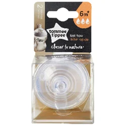 Tommee Tippee Closer To Nature Fast Flow Baby Bottle Nipples - 2pk