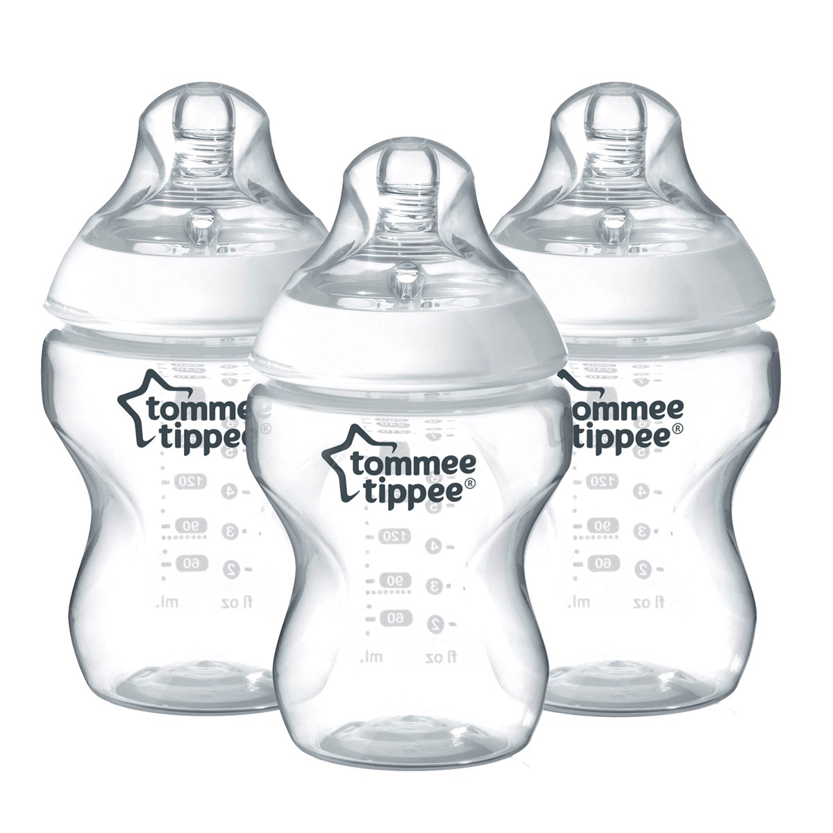 slide 2 of 8, Tommee Tippee Closer to Nature 0 Months+ 9 Ounce Baby Bottles 3 ea, 3 ct