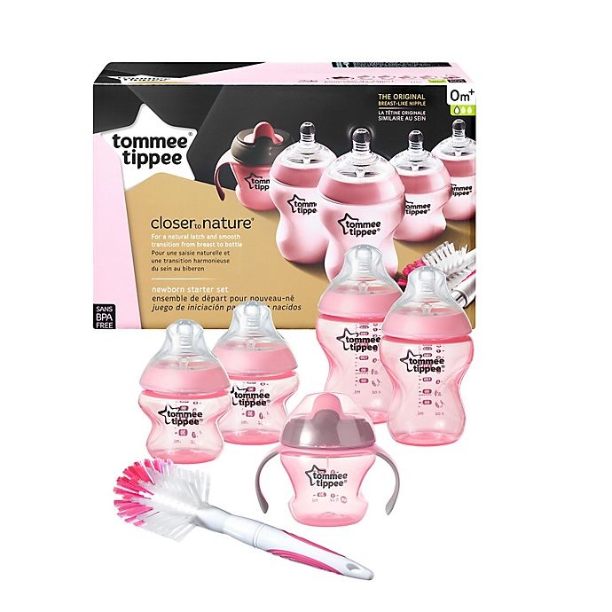  Tommee Tippee Closer to Nature, Newborn Baby Bottle Starter  Set – Pink, Girl : Baby