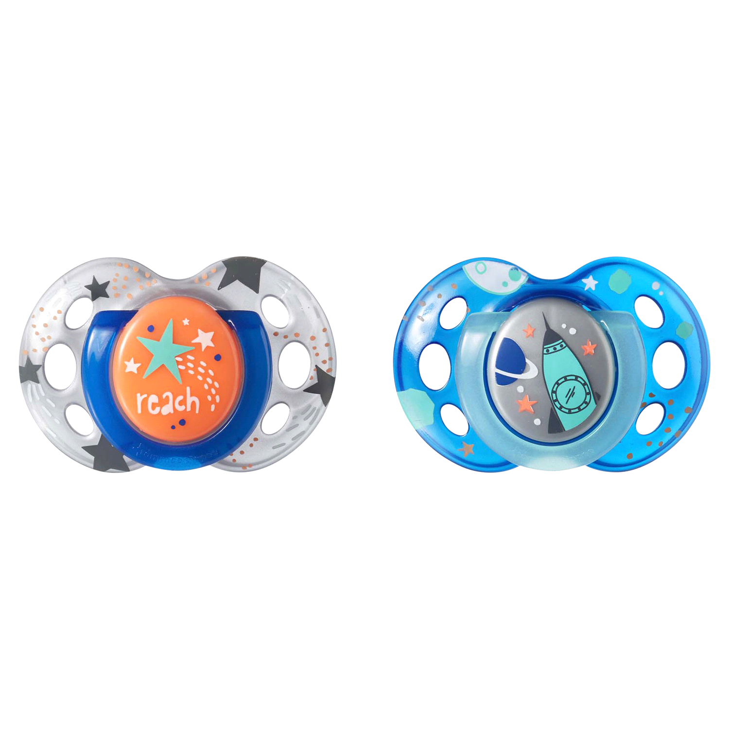 slide 4 of 4, Tommee Tippee Closer to Nature Pacifier - Blue 18+M, 2 ct