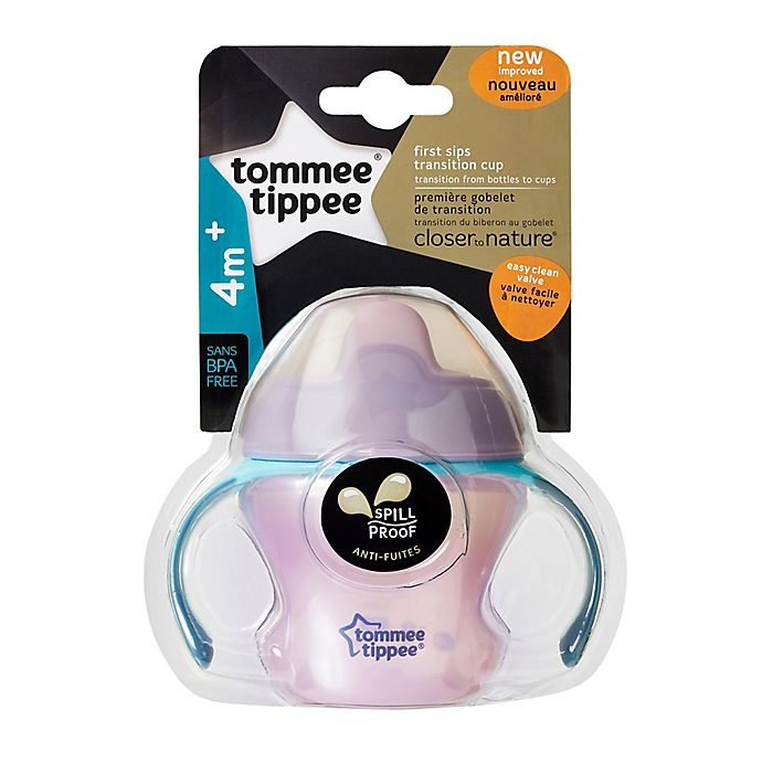 slide 3 of 5, Tommee Tippee First Sips Transition Cup - Pink, 5 oz