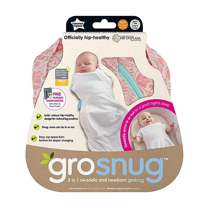 slide 2 of 7, Tommee Tippee Newborn Wild Posy Grosnug 2-in-1 Swaddle - Pink, 1 ct