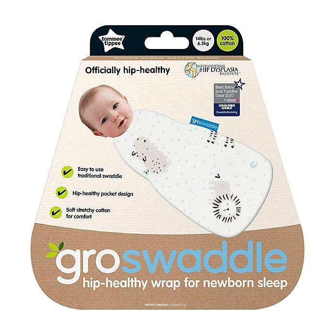 slide 2 of 8, Tommee Tippee Jungle Animals Groswaddle - White, 1 ct