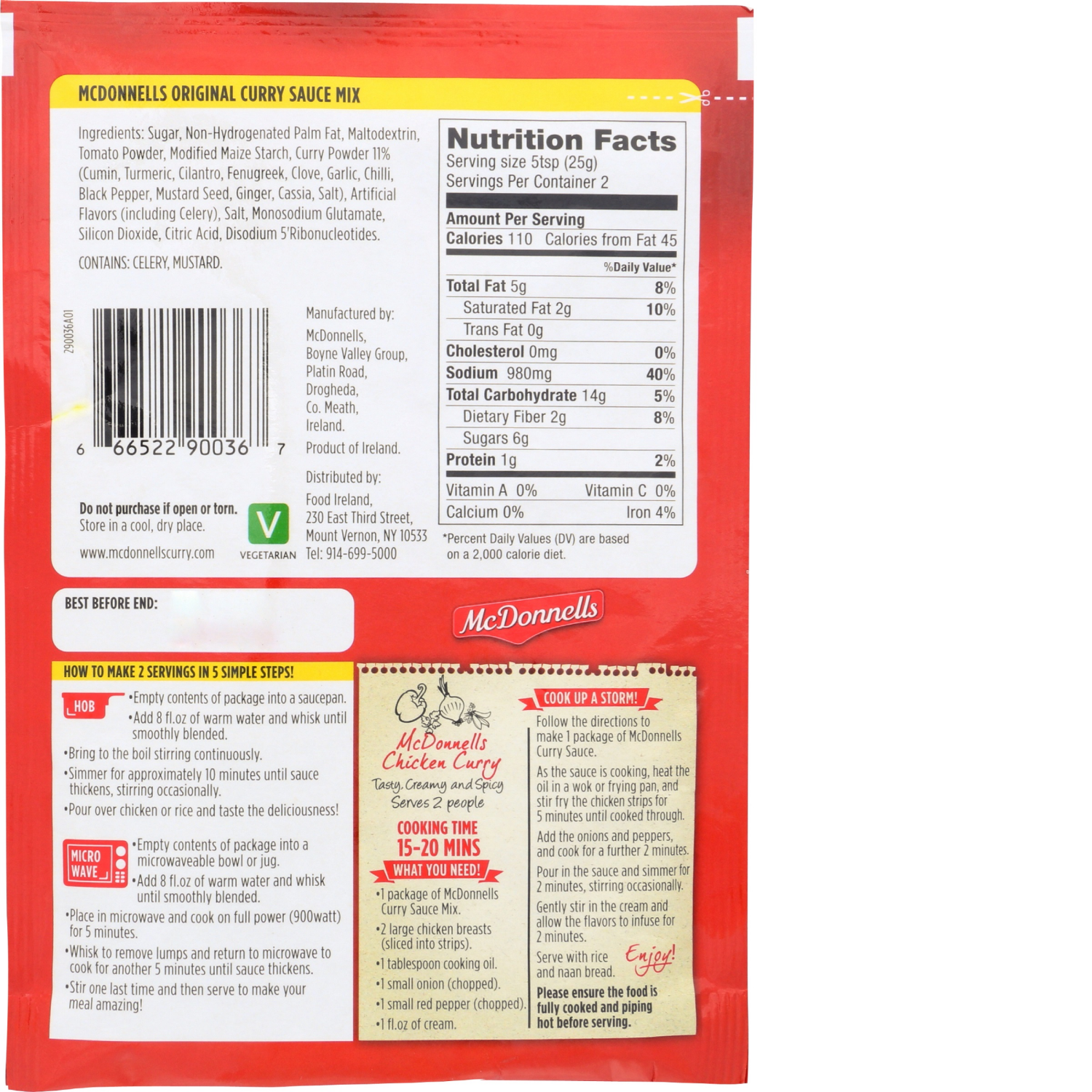 slide 2 of 2, McDonnells Curry Sauce Original, 1.76 oz