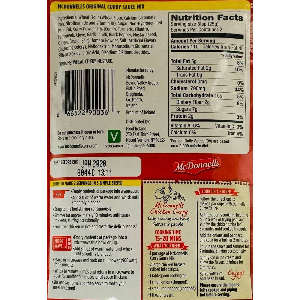 Mcdonnell's Curry Sauce Mix - 1.76oz : Target