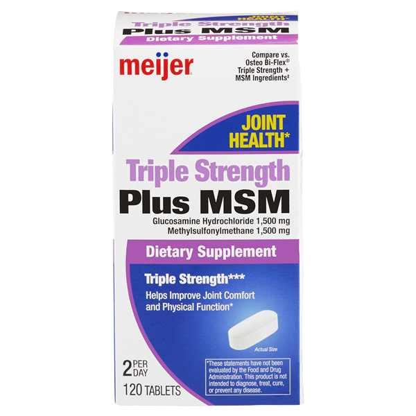 slide 1 of 1, Meijer Glucosamine Chondroitin MSM Formula, 120 ct