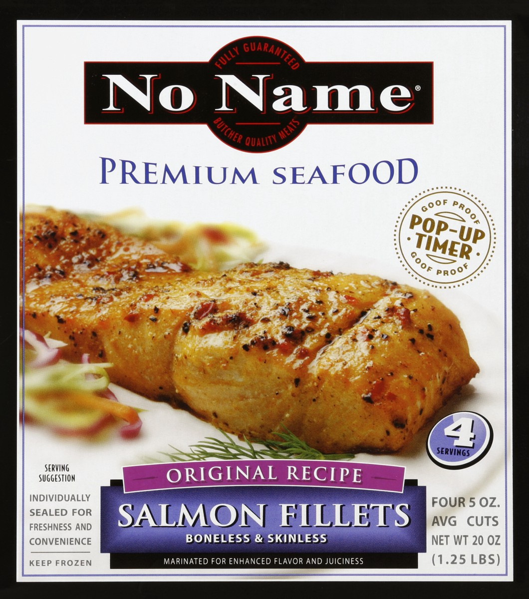 slide 2 of 4, No Name Salmon Fillets 4 ea, 4 ct