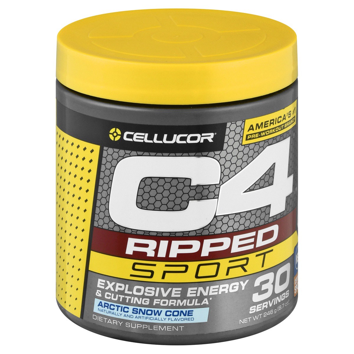 slide 2 of 9, Cellucor C4 Arctic Snow Cone Ripped Sport Pre-Workout, 8.68 oz