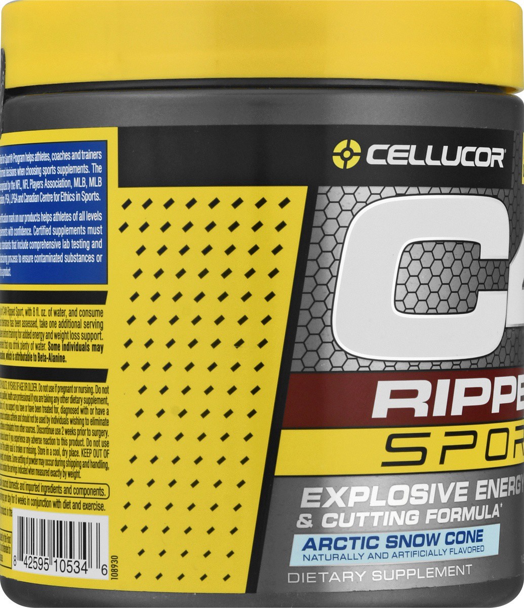 slide 7 of 9, Cellucor C4 Arctic Snow Cone Ripped Sport Pre-Workout, 8.68 oz