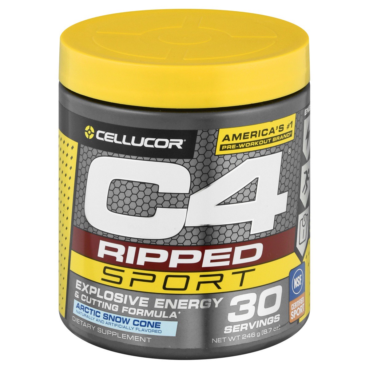 slide 1 of 9, Cellucor C4 Arctic Snow Cone Ripped Sport Pre-Workout, 8.68 oz