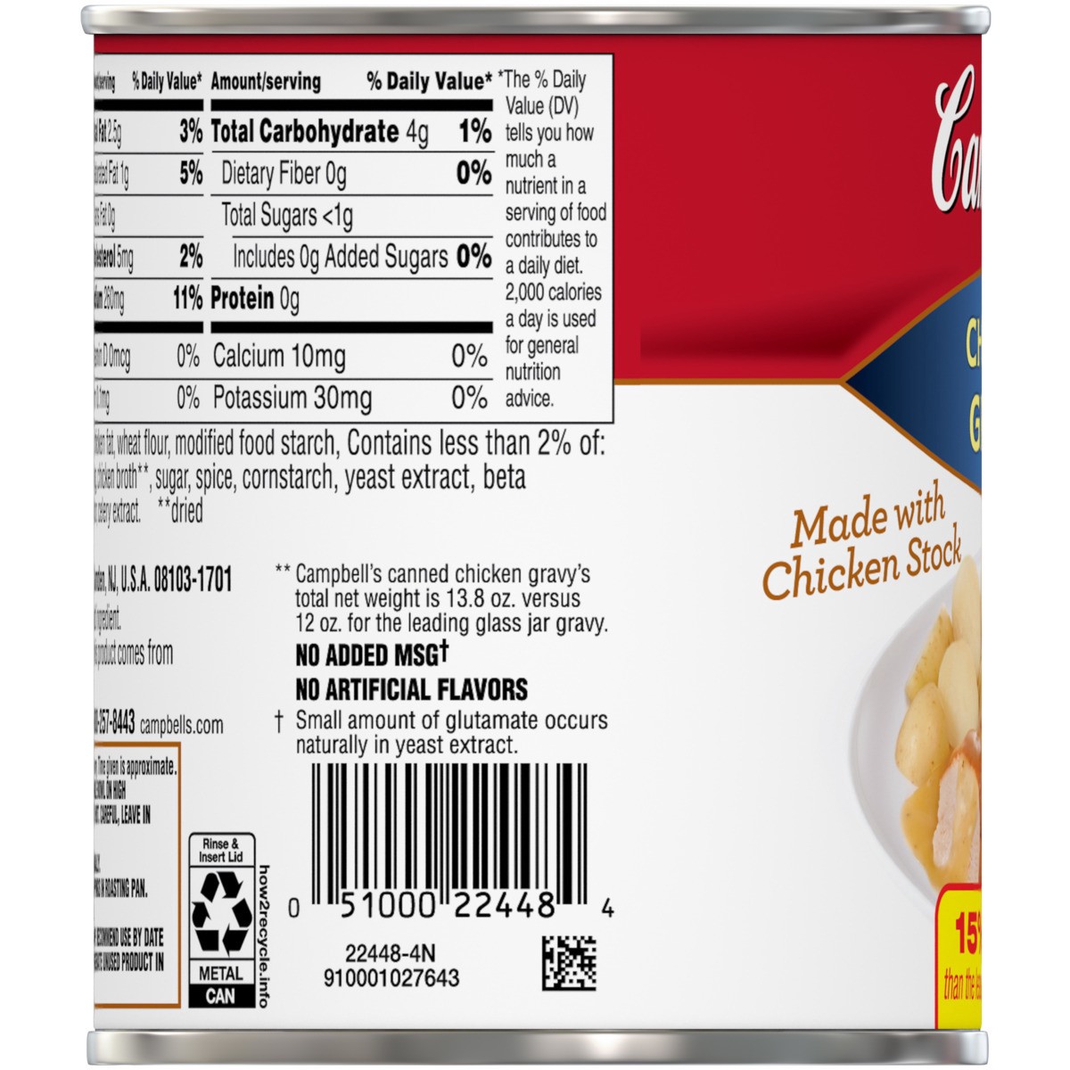 slide 7 of 11, Campbell's Gravy, Chicken, 13.8  oz. Can, 13.8 oz