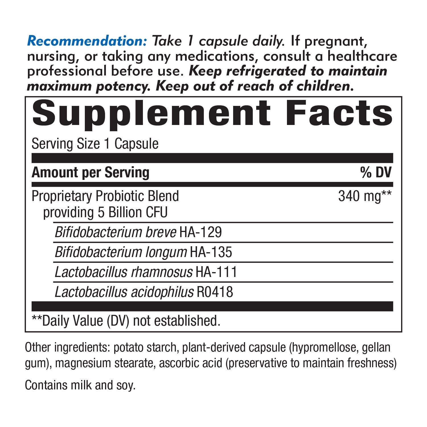 slide 4 of 4, Primadophilus Bifidus 5 Billion 180 Capsules, 180 ct