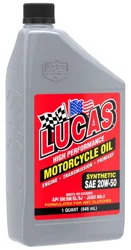 Lucas Synthetic 4-Stroke Motorcycle Oil 20W50 QT.