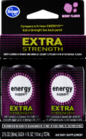 slide 1 of 1, Kroger Energy Support Extra Strength - Berry, 2 ct; 2 fl oz