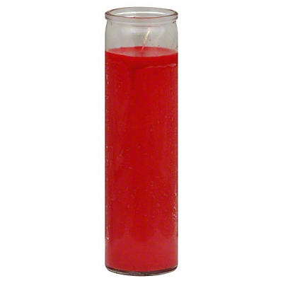 slide 1 of 1, Reed Candle Brilux Clear Red Wax Religious Candle, 1 ct