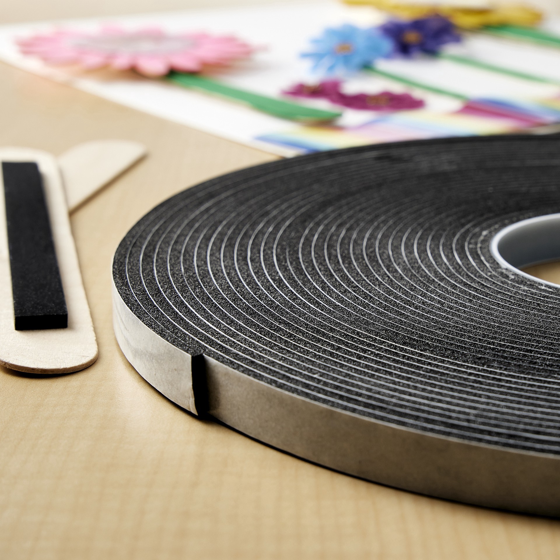 slide 4 of 5, Icraft Black 3d Foam Tape Roll, 54ft., 54 ft