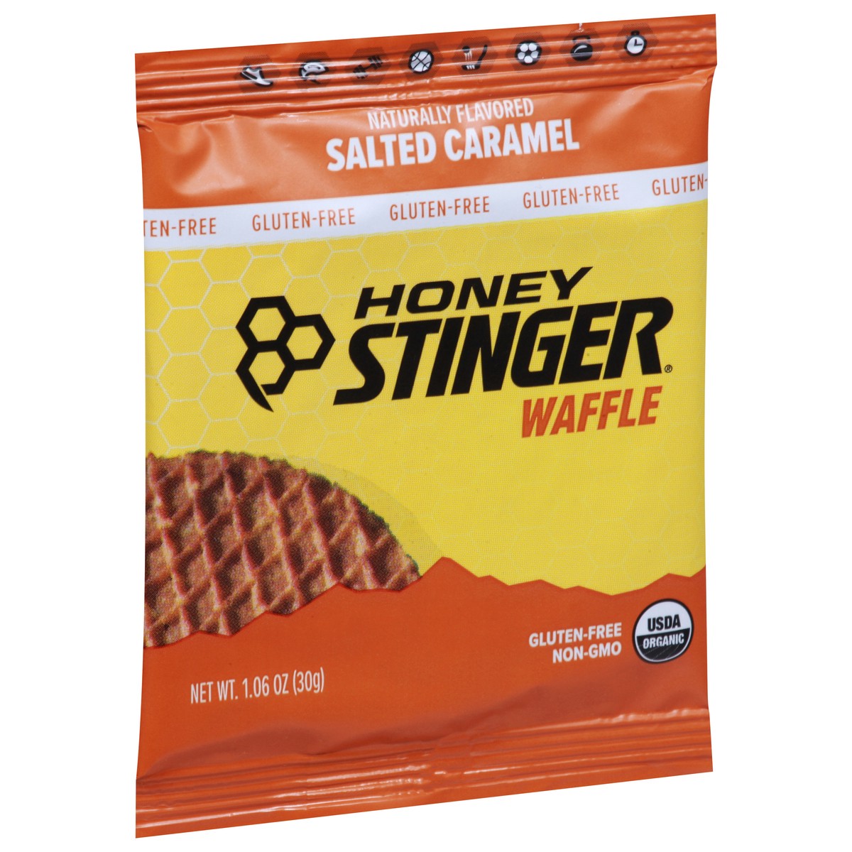 slide 2 of 9, Honey Stinger Salted Caramel Gluten Free Waffle, 1.06 oz