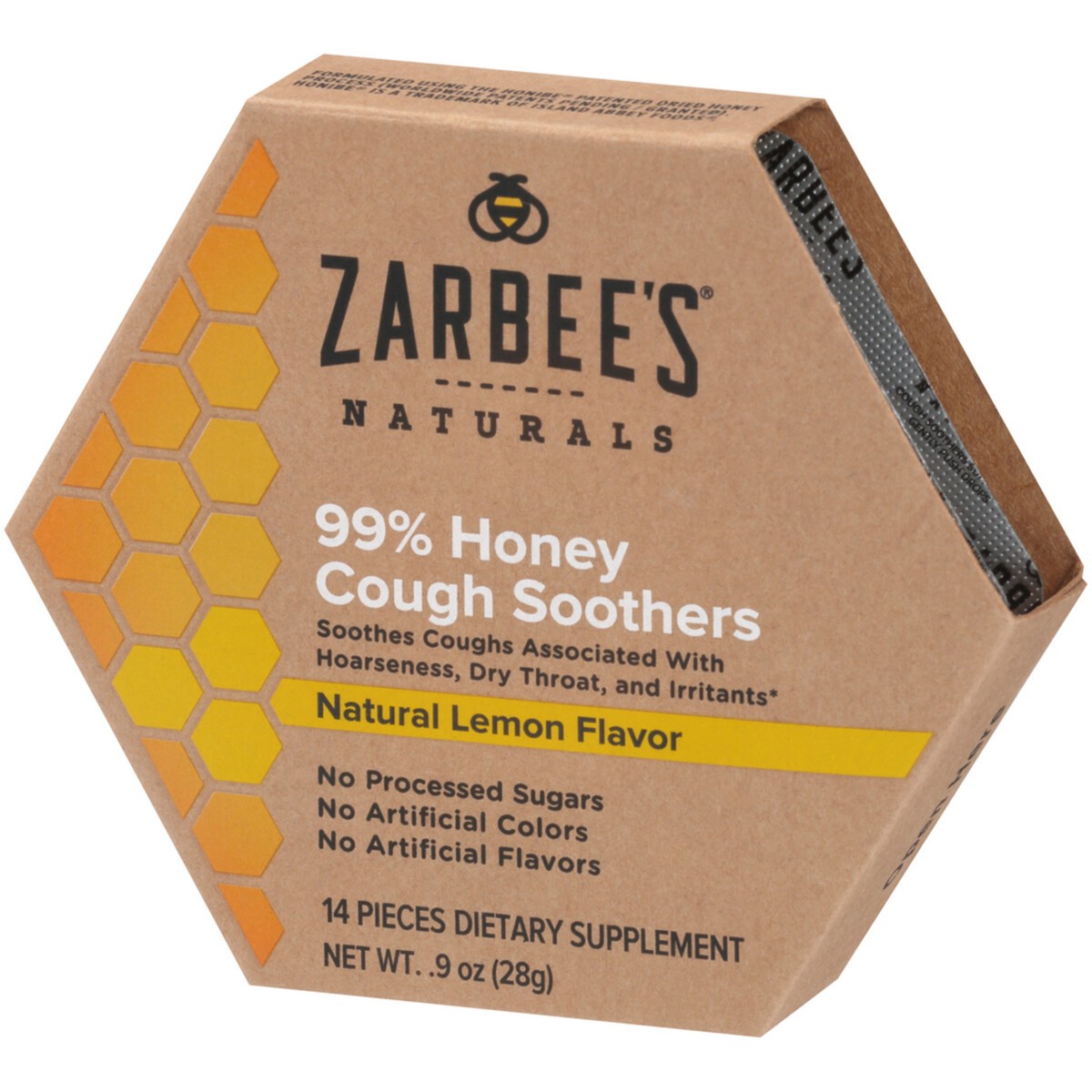 slide 2 of 4, Zarbee's Naturals Zarbee's Lemon Honey Cough Soothers, 14 ct