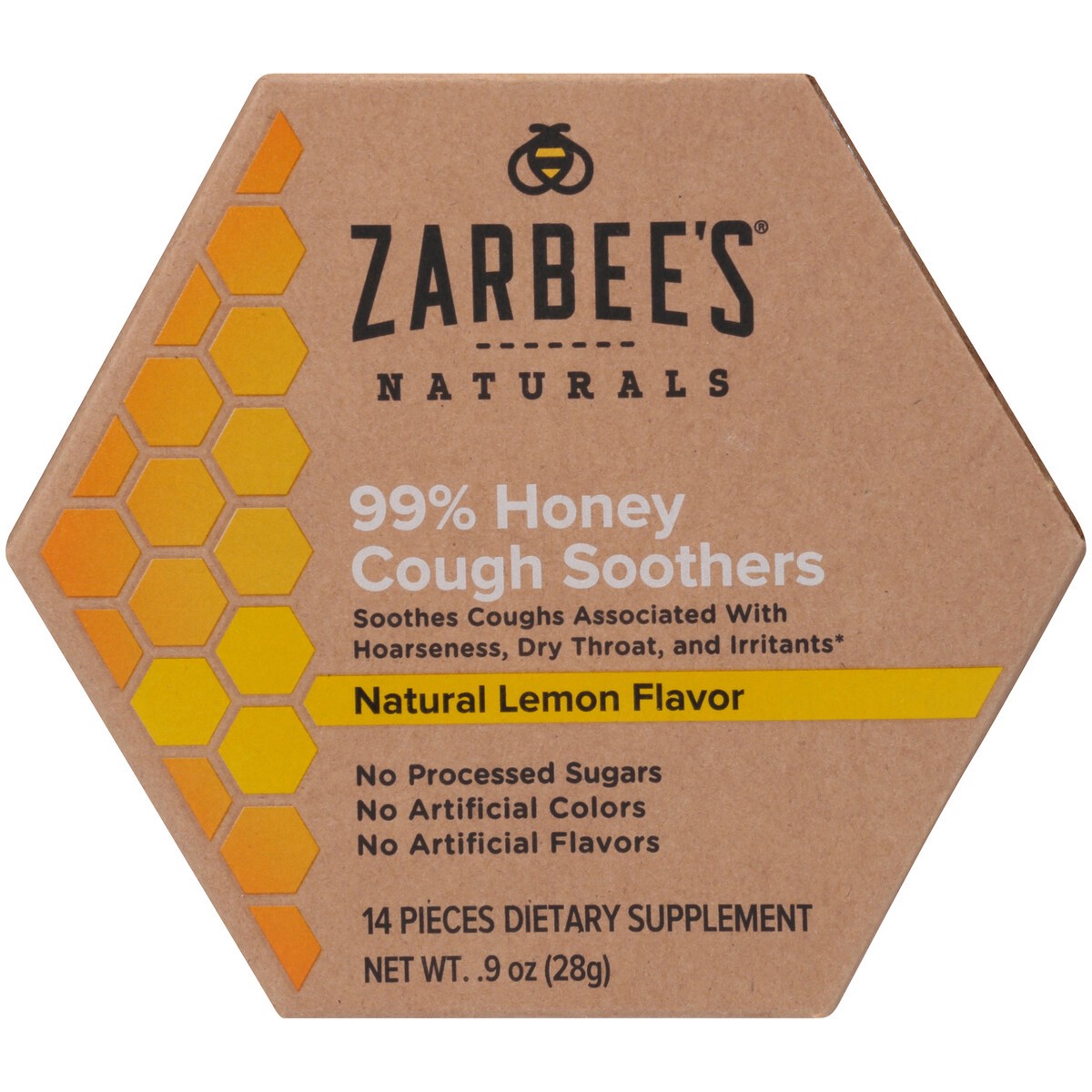 slide 4 of 4, Zarbee's Naturals Zarbee's Lemon Honey Cough Soothers, 14 ct